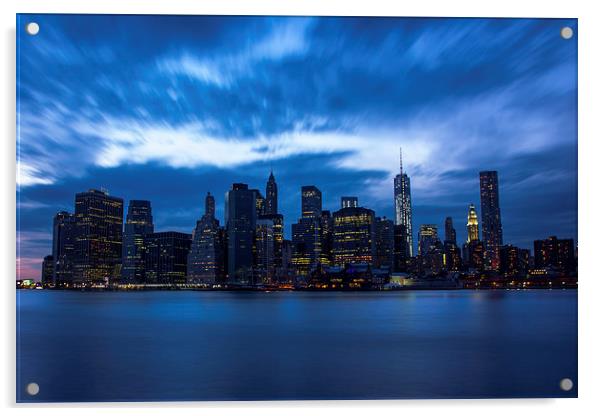 Manhattan Skyline Acrylic by Jed Pearson
