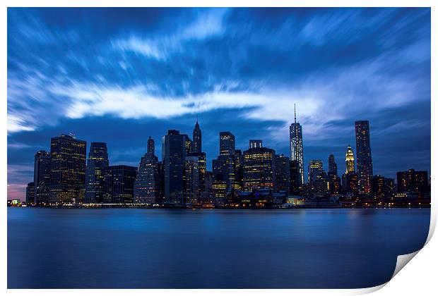 Manhattan Skyline Print by Jed Pearson