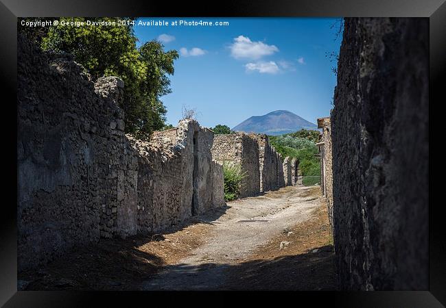 Via Vesuvio, Pompeii Framed Print by George Davidson