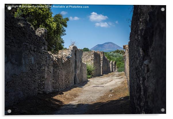 Via Vesuvio, Pompeii Acrylic by George Davidson