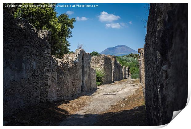 Via Vesuvio, Pompeii Print by George Davidson