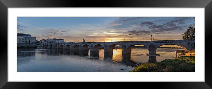 Pont Cessart, Saumur, France Framed Mounted Print by Ann Garrett