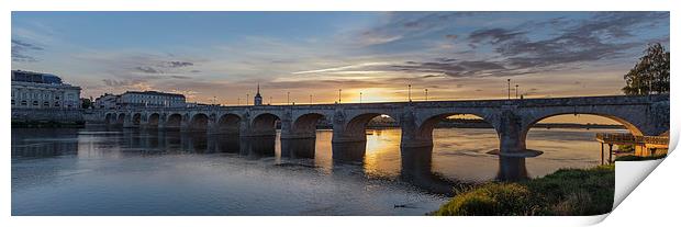 Pont Cessart, Saumur, France Print by Ann Garrett
