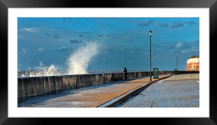 Fishing on a windy day Framed Mounted Print by Gary Pearson