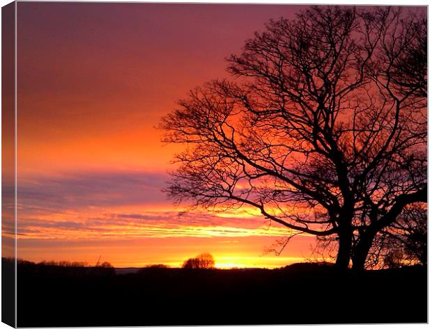 Derbyshire Sunset Canvas Print by Laura Kenny