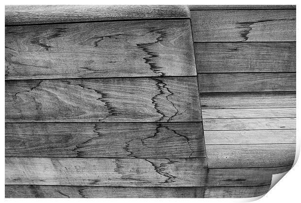 wooden bench Print by Jo Beerens