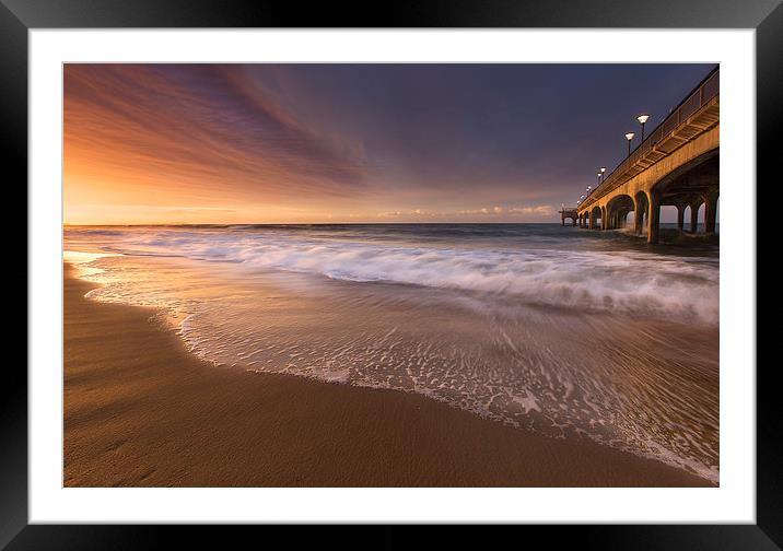 Light on the Pier Framed Mounted Print by Jennie Franklin