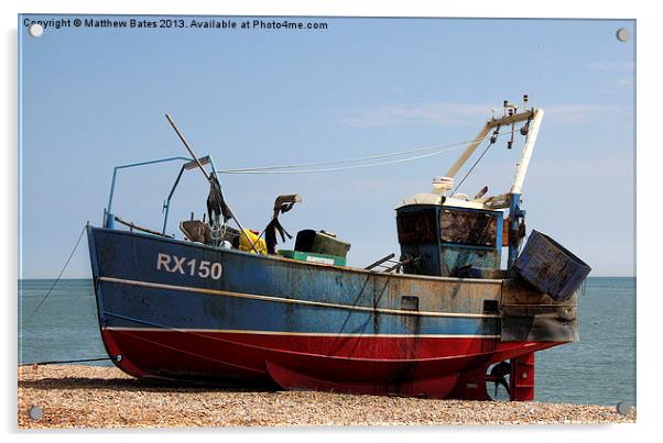Hastings Trawler Acrylic by Matthew Bates