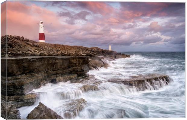 Stormy Sunset at Portland Bill Canvas Print by Chris Frost