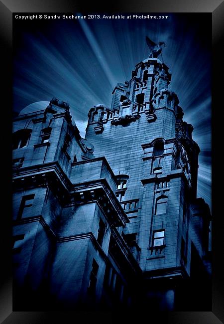 The Iconic Liver Building Framed Print by Sandra Buchanan