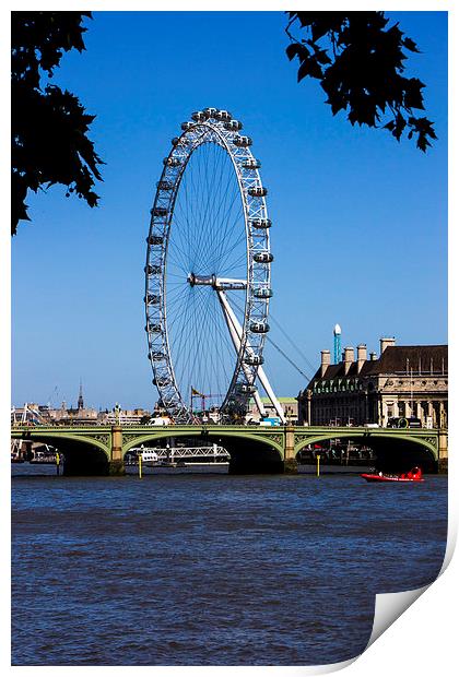 London Eye Print by Dean Messenger