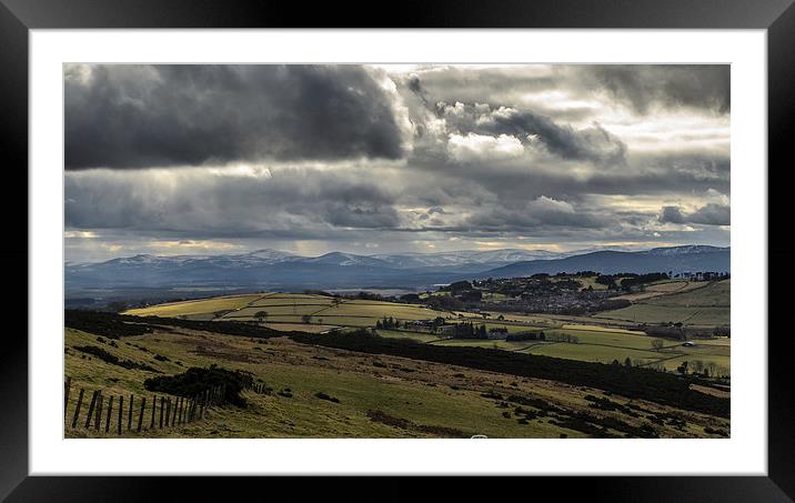 Grampian Mountains with Snow Framed Mounted Print by Michael Moverley
