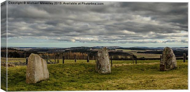 Easter Aquhorthies Stone Circle Canvas Print by Michael Moverley