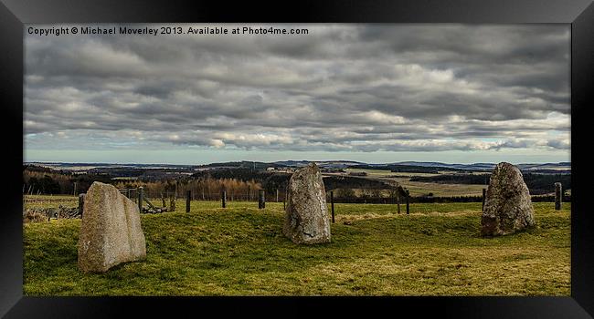 Easter Aquhorthies Stone Circle Framed Print by Michael Moverley