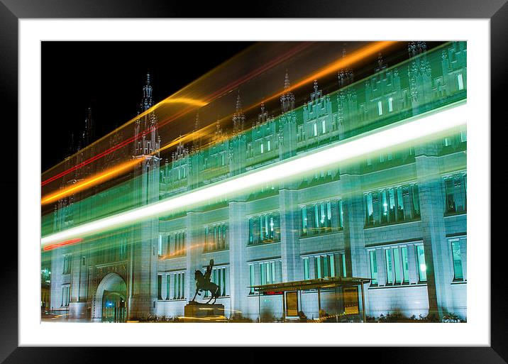 Marischal College at Night Framed Mounted Print by Michael Moverley