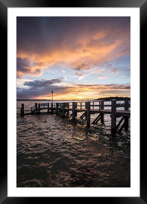 Brownsea Sunset Framed Mounted Print by Phil Wareham