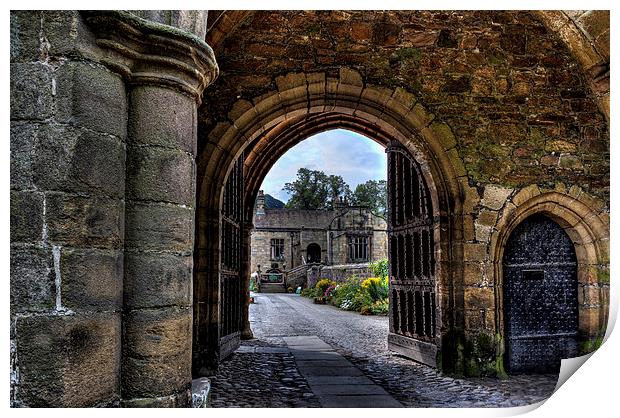 Gateway to Whalley Abbey Print by Sandra Pledger