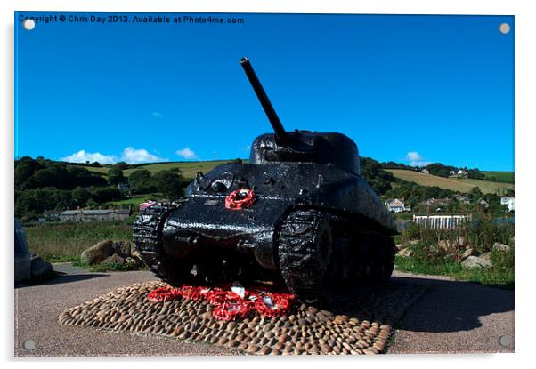Tank Memorial Acrylic by Chris Day