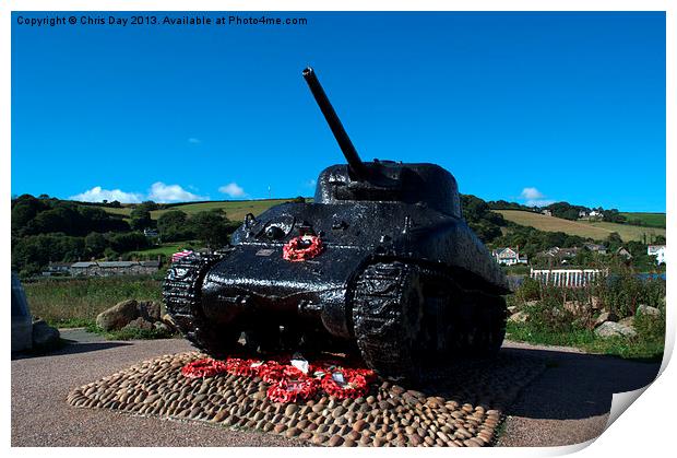 Tank Memorial Print by Chris Day