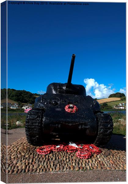 Tank Memorial Canvas Print by Chris Day