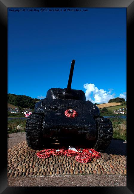 Tank Memorial Framed Print by Chris Day