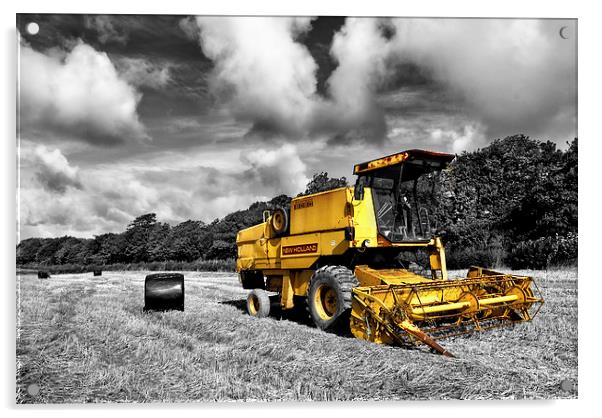 Combine Harvester Acrylic by Gary Kenyon