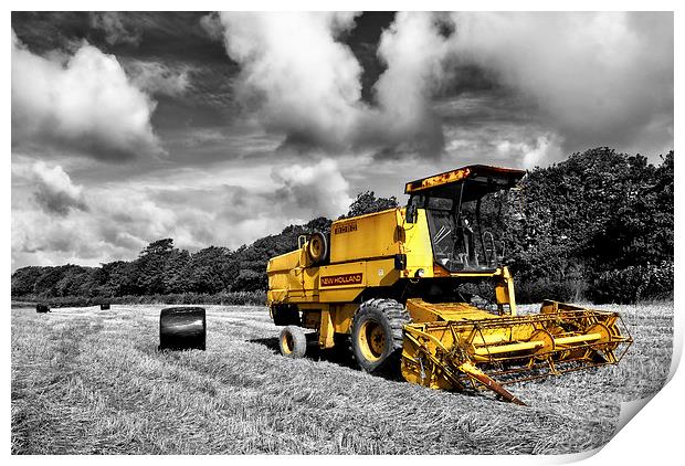Combine Harvester Print by Gary Kenyon