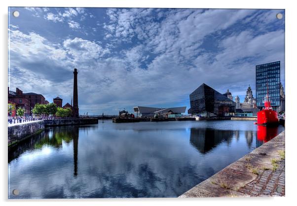 Albert Dock Liverpool Acrylic by Sandra Pledger