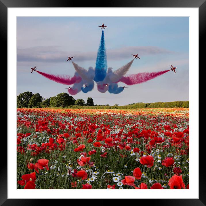 Red Arrows Framed Mounted Print by Northeast Images