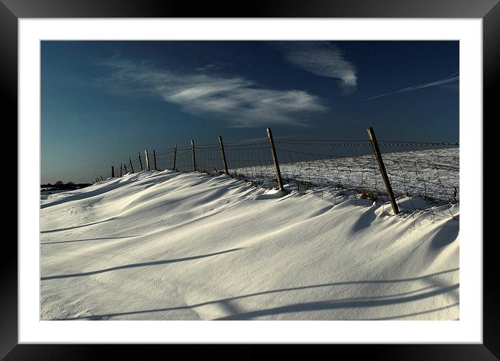 Snow on the South Downs Framed Mounted Print by Malcolm McHugh