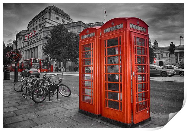 London Calling Print by Tracy Hughes