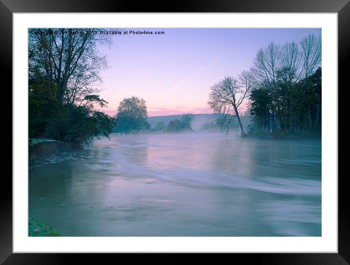 River Thames in Anger Framed Mounted Print by Jim Hellier