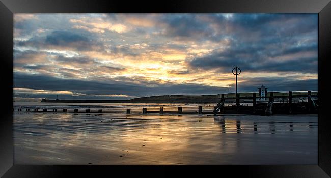 Aberdeen Beach at Sunrise Framed Print by Michael Moverley