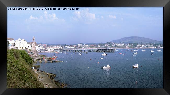 Swanage Bay Framed Print by Jim Hellier