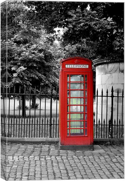 Colour popped telephone box Canvas Print by Frank Irwin