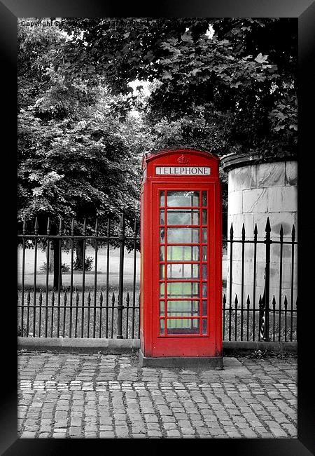 Colour popped telephone box Framed Print by Frank Irwin