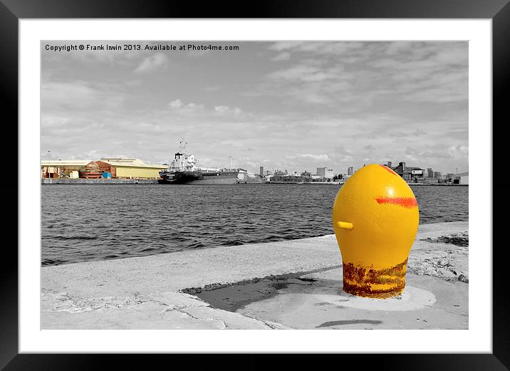 A Colour Popped bollard Framed Mounted Print by Frank Irwin