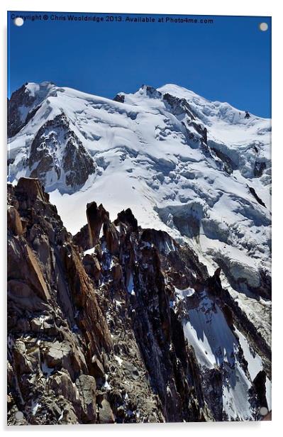 Mont Blanc Acrylic by Chris Wooldridge