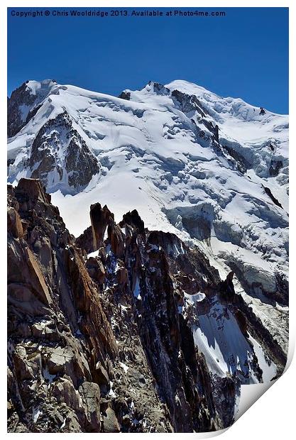 Mont Blanc Print by Chris Wooldridge
