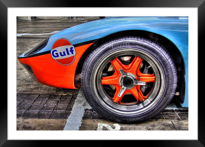 Ford GT wheel Framed Mounted Print by Perry Johnson