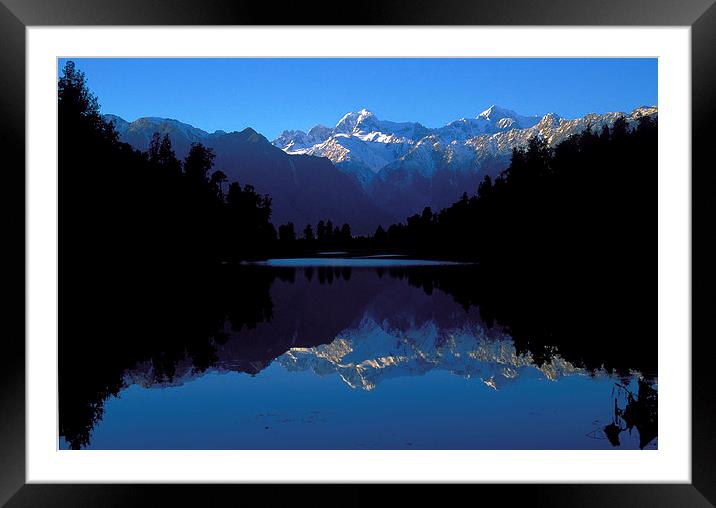 New Zealand Alps Dawn Framed Mounted Print by Steven Ralser