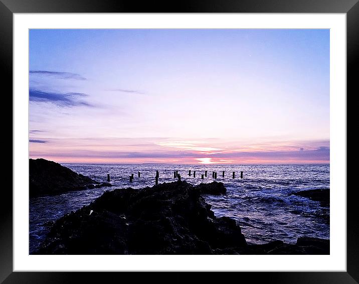 Sunset over the Pillars Framed Mounted Print by Pete Moyes
