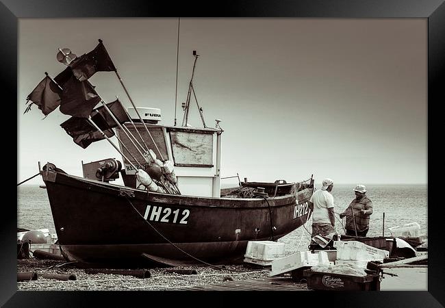 Aldeburgh fishing boat Framed Print by Stephen Mole
