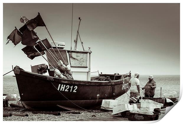Aldeburgh fishing boat Print by Stephen Mole
