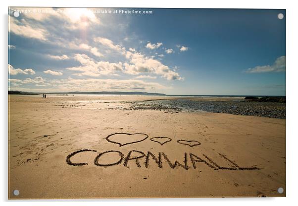 Love Cornwall Acrylic by Barbara Ambrose