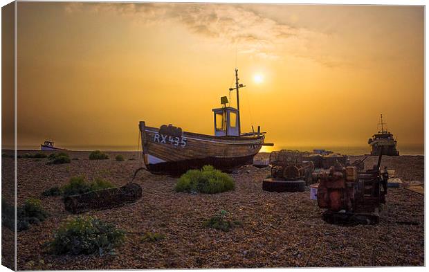Dungeness boats Canvas Print by Dean Messenger