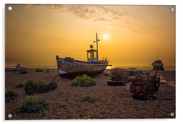 Dungeness boats Acrylic by Dean Messenger