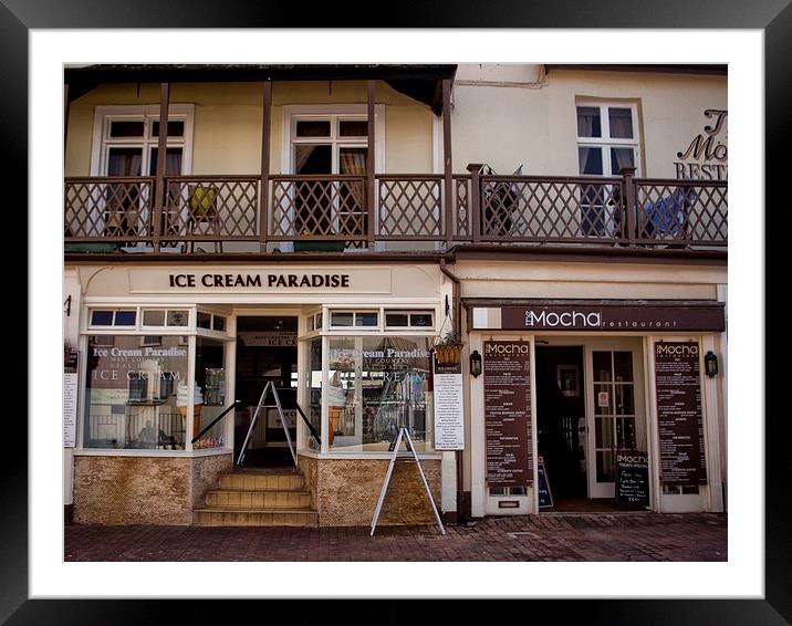 Ice Cream and Coffee, Sidmouth Framed Mounted Print by Jay Lethbridge