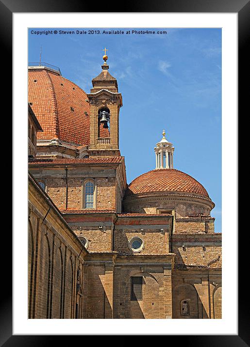 Revered Medici Chapel, Florence Framed Mounted Print by Steven Dale