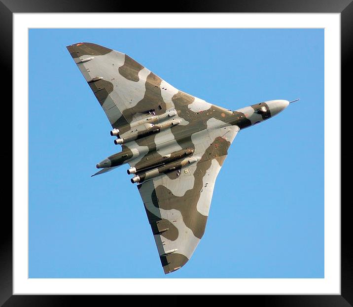 Avro Vulcan over the Midlands Framed Mounted Print by Andrew Steer